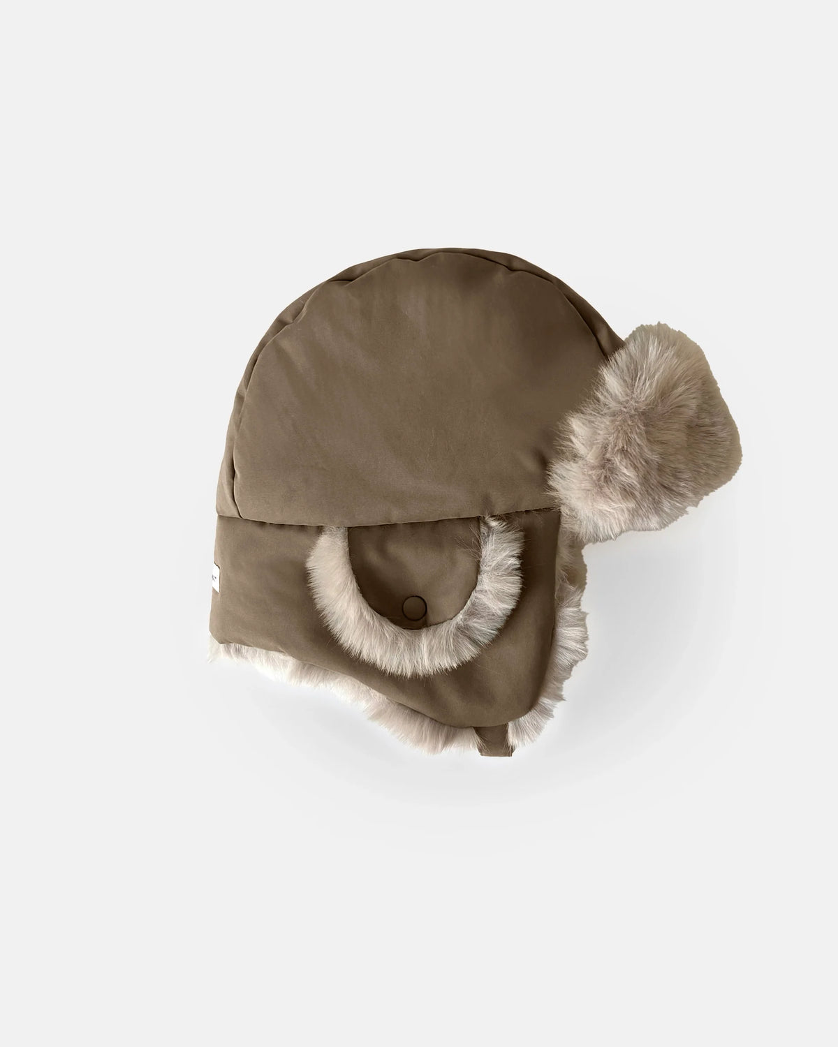 Moss Brown Greige Faux Fur//