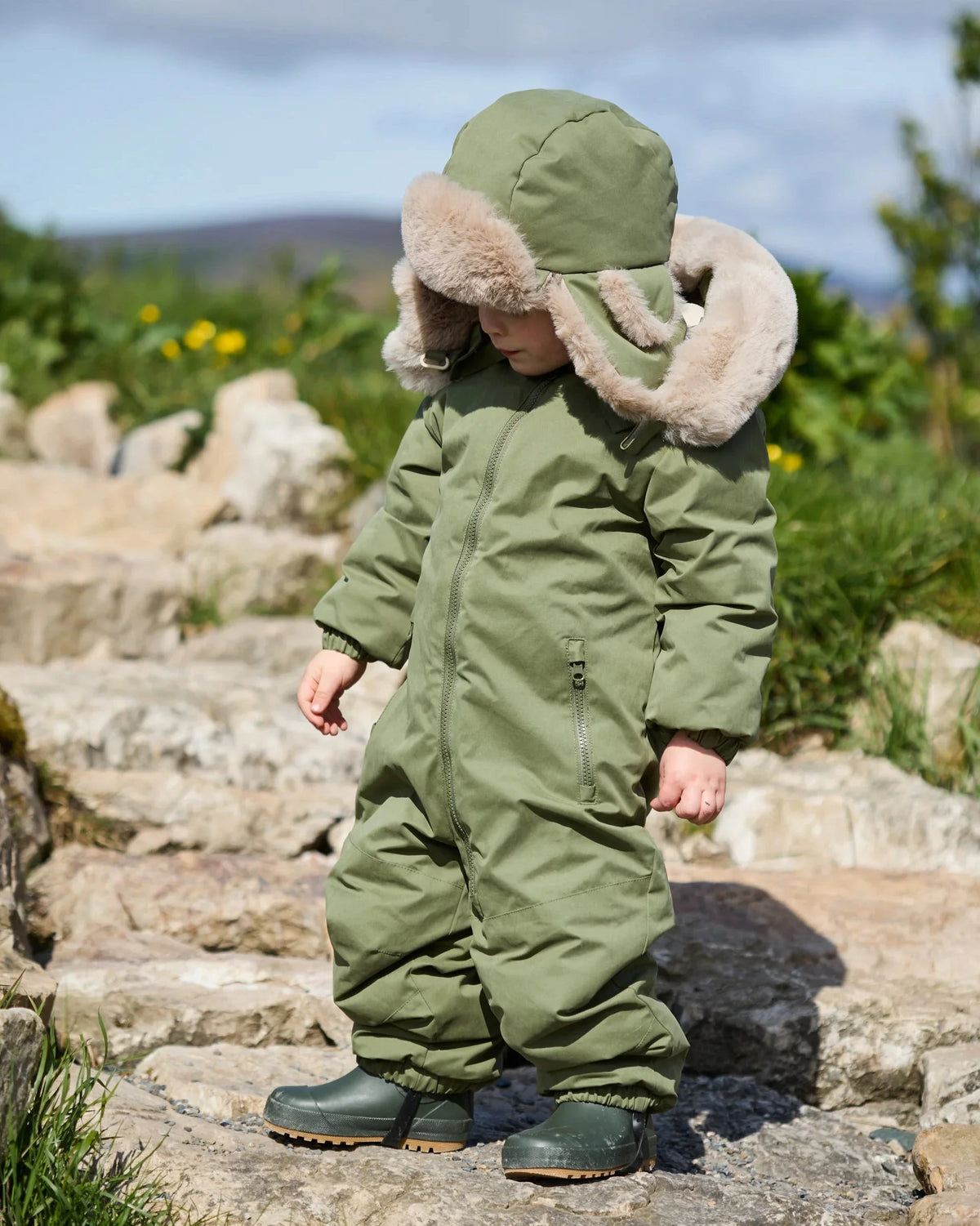 Woodland Greige Faux Fur//