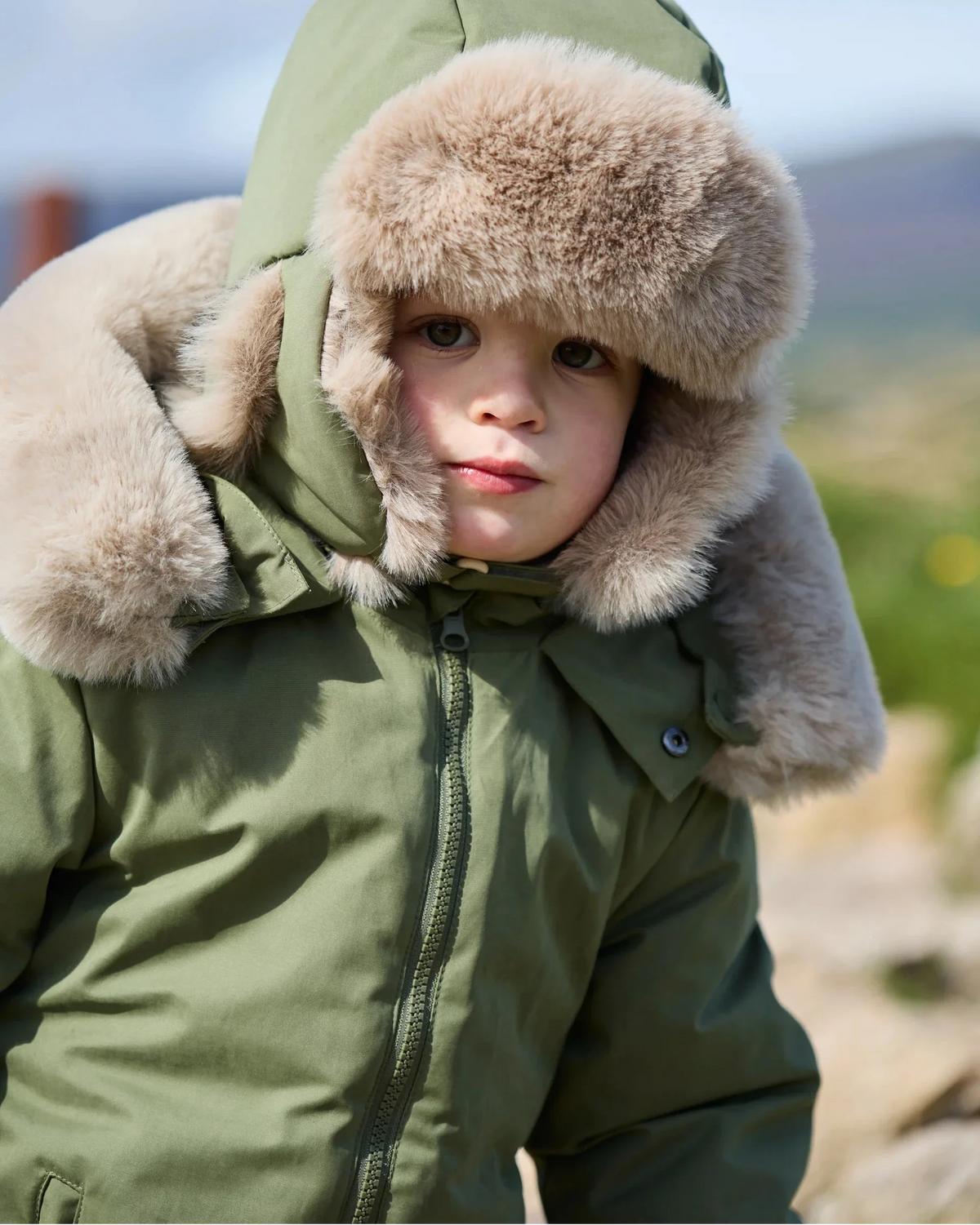 Woodland Greige Faux Fur//