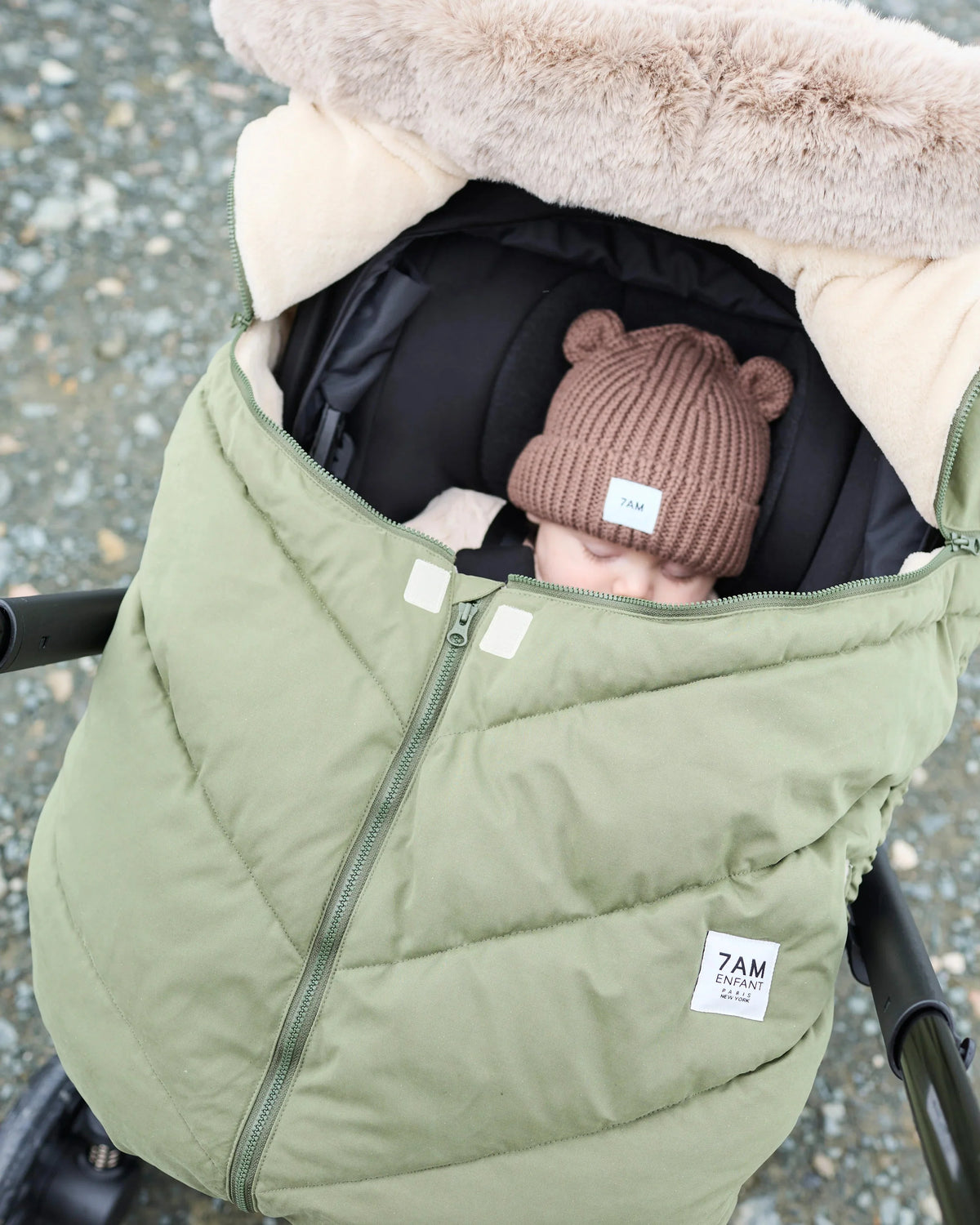 Woodland Greige Faux Fur//