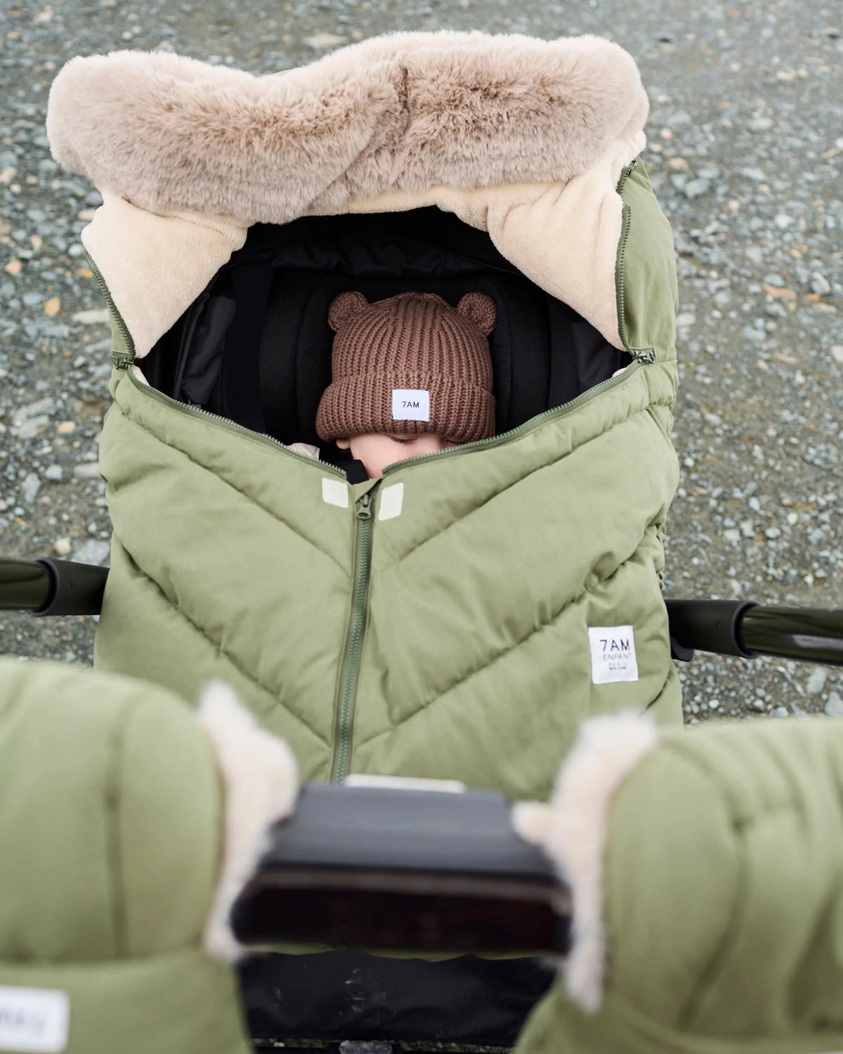Woodland Greige Faux Fur//