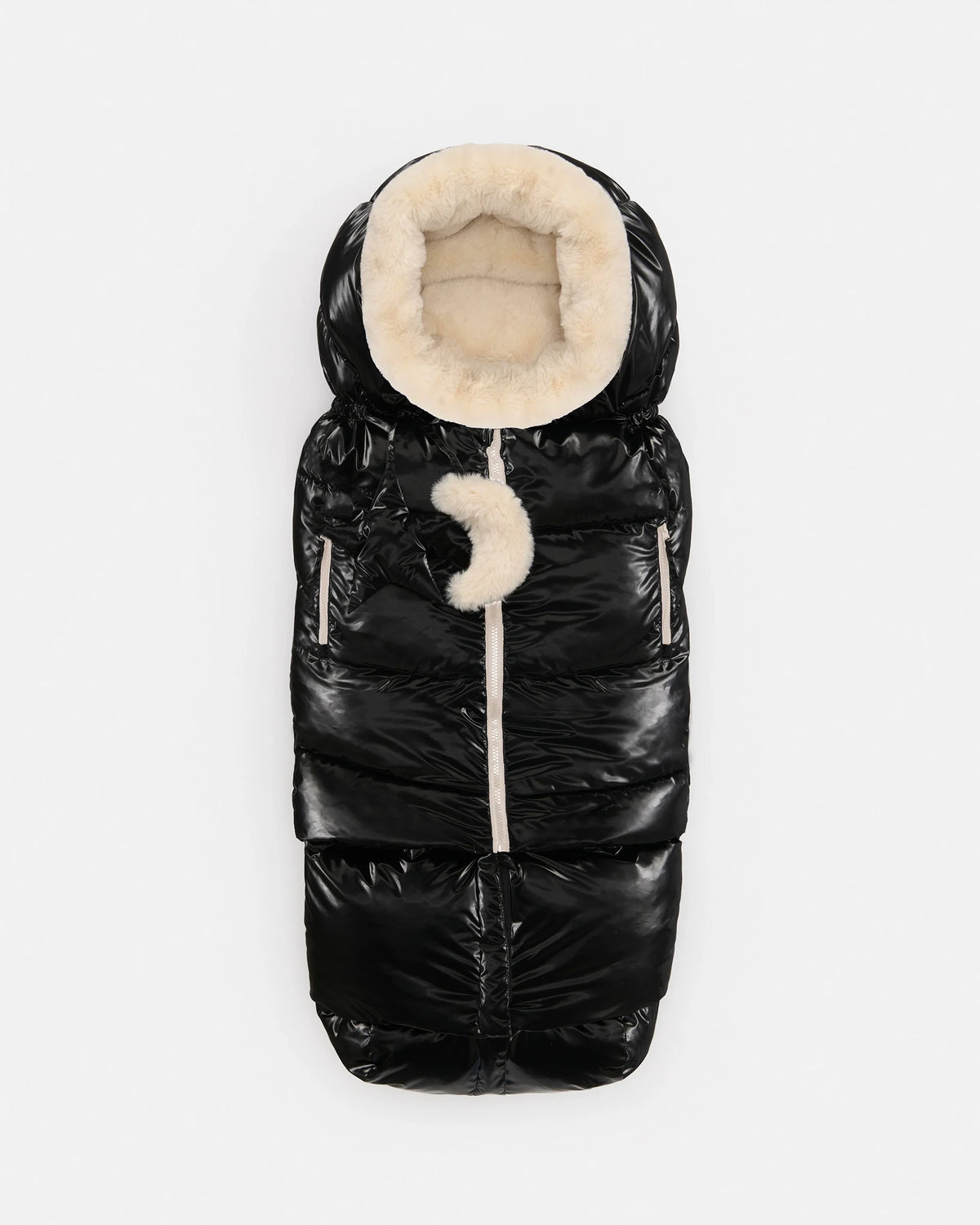 Black Liquid Shine Arctic Faux Fur//