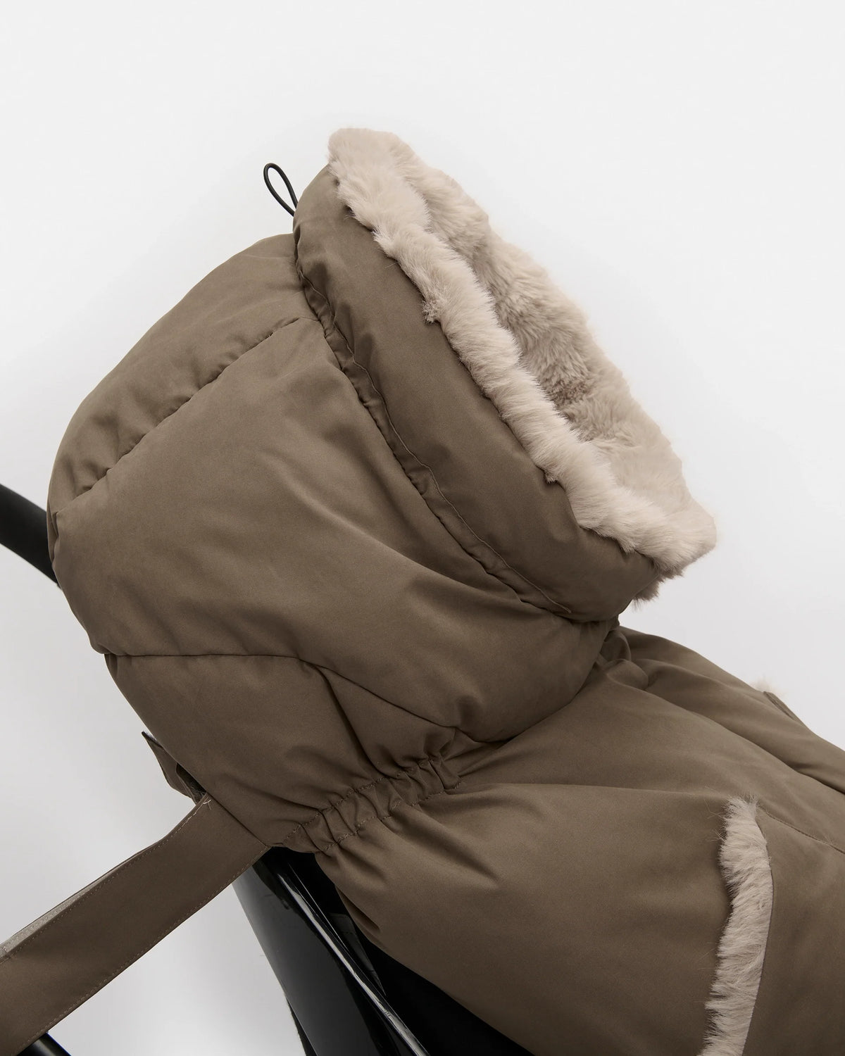 Moss Brown Greige Faux Fur//