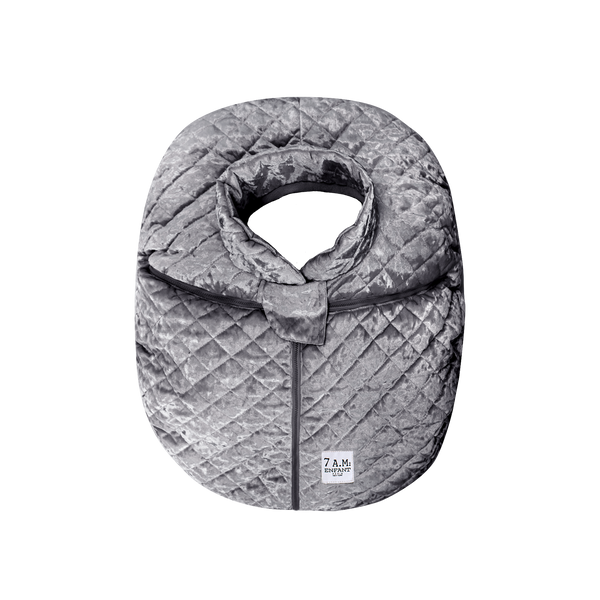 Quilted Grey Velvet